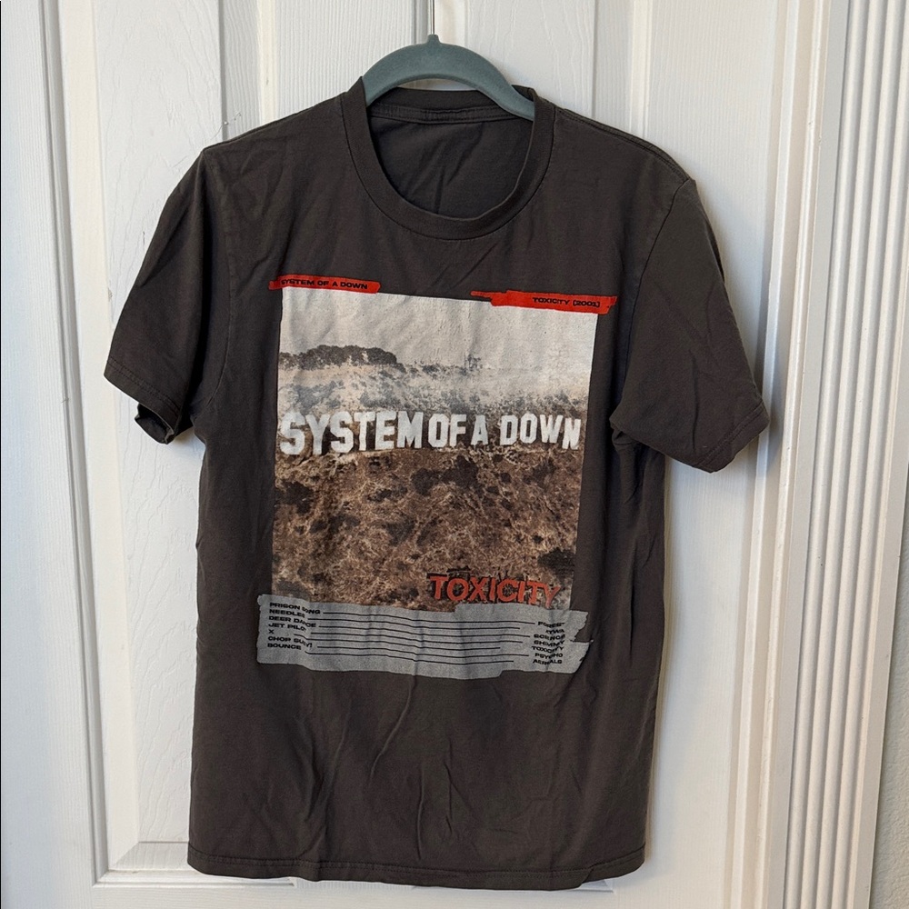 Toxicity Graphic T-Shirt - SYSTEM OF A DOWN- charcoal gray